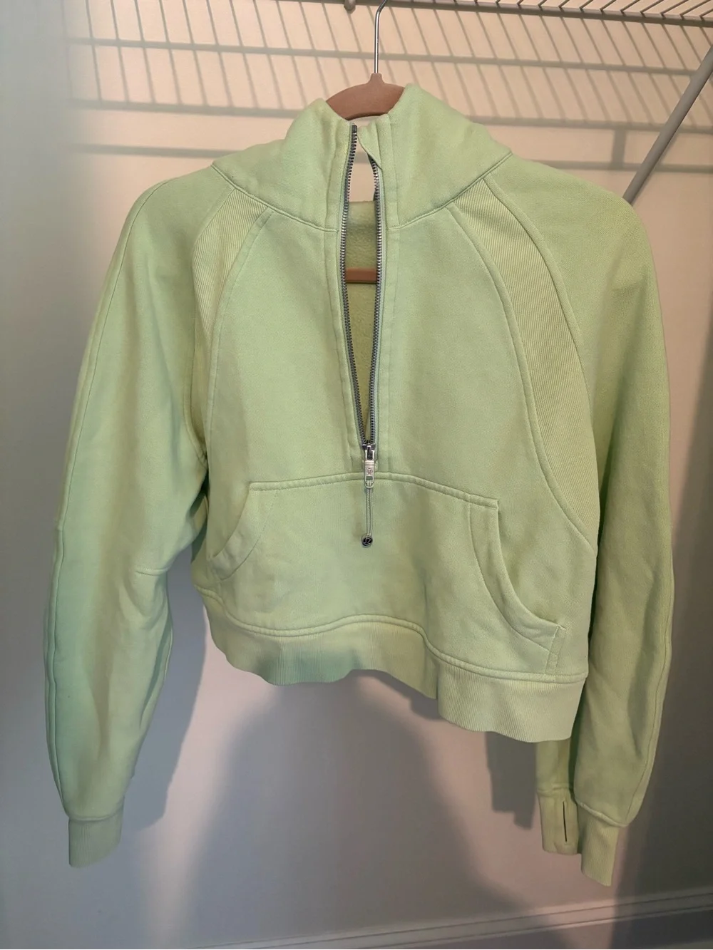 Lululemon Half-Zip Sweatshirt - Light Mint